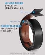 CHAOREN Click Belt for men - Mens Leather Belt 1 3/8" for Dress and Casual - Micro Adjustable Belt Fit Everywhere - Image 5
